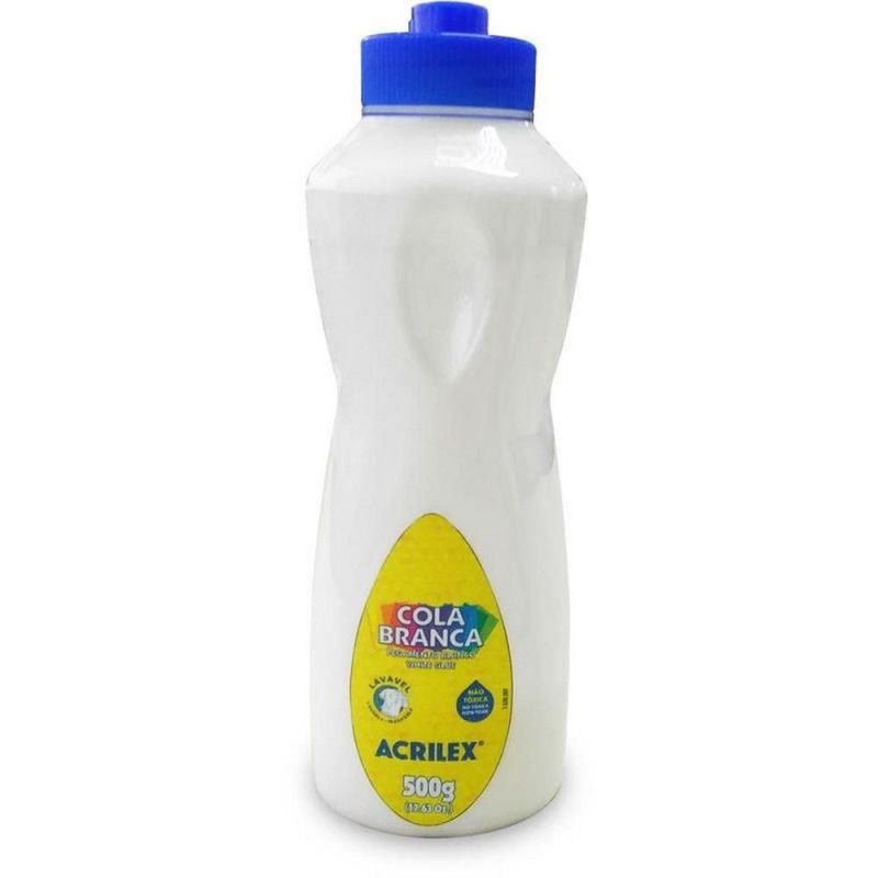 COLA BRANCA 500G ACRILEX - REF. 2850 - PACOTE COM 4 UNIDADES