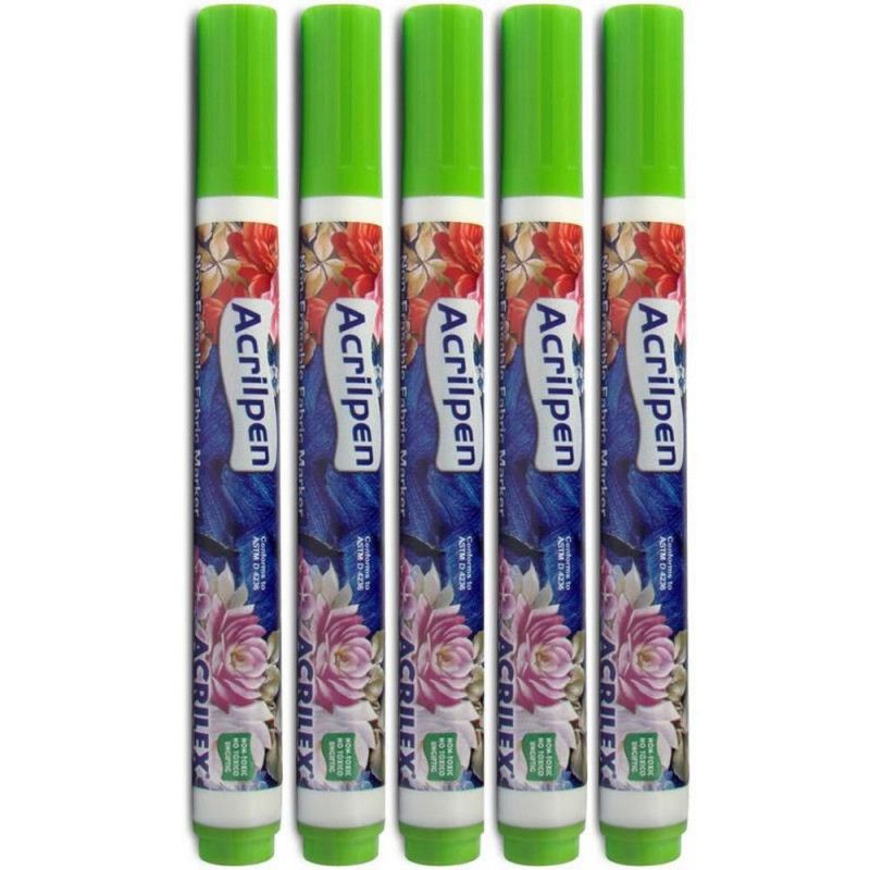 PINCEL ACRILPEN TECIDO VERDE FOLHA - 1 CAIXA COM 12 UNIDADES