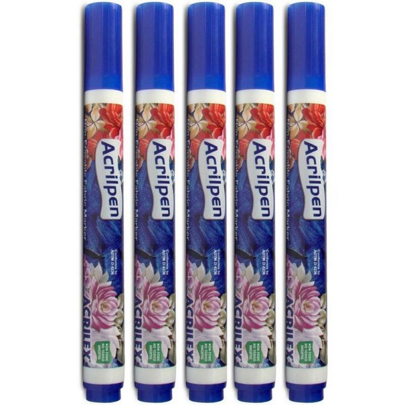 PINCEL ACRILPEN TECIDO AZUL TURQUEZA  ACRILEX - 1 CAIXA COM 12 UNIDADES