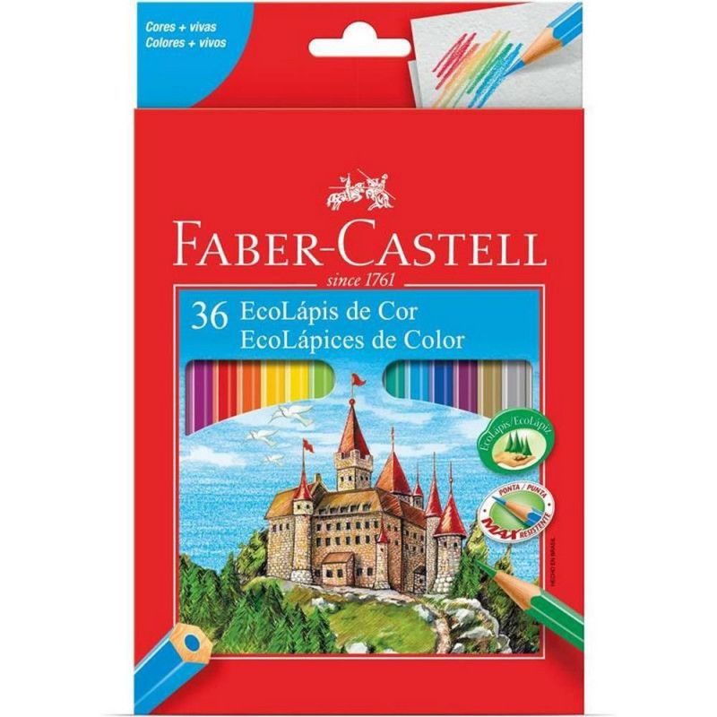 LAPIS 36 CORES FABER-CASTELL - REF. 120136G - CAIXA COM 4 UNIDADES