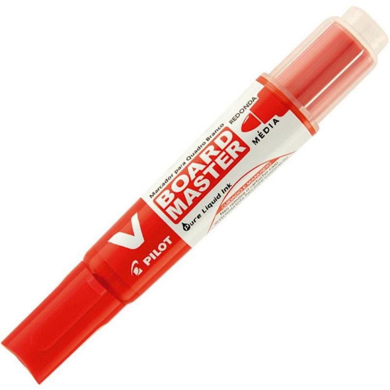 PINCEL QUADRO BRANCO RECARREGAVEL VERMELHO - REF WBMA-VBM - 1 CAIXA COM 12 UNIDADES
