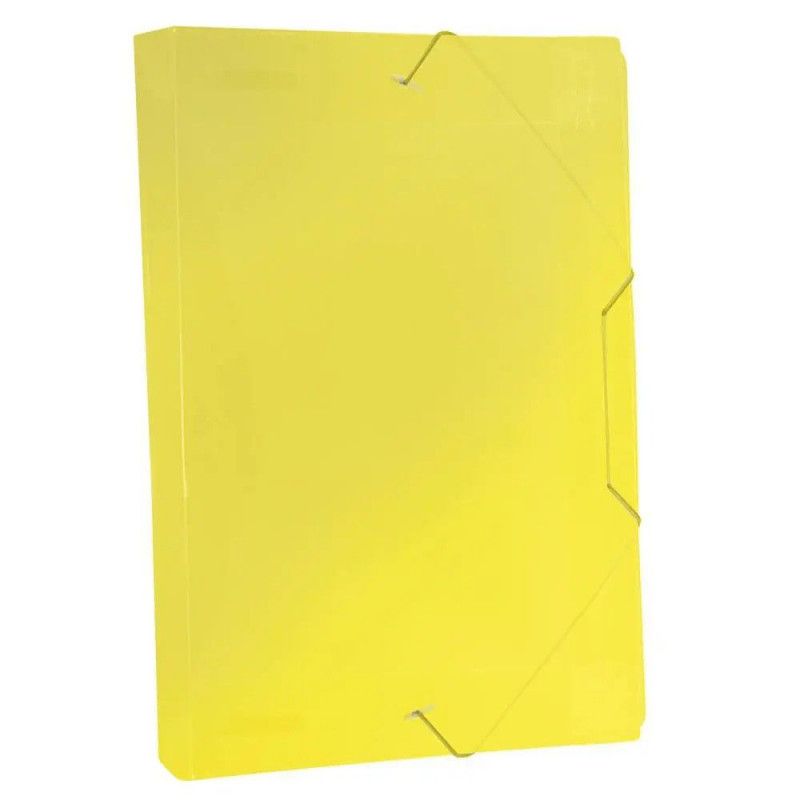PASTA ABA ELASTICA PLASTICA 40MM SOFT AMARELO DAC - REF. 504AM - CAIXA COM 10 UNIDADES