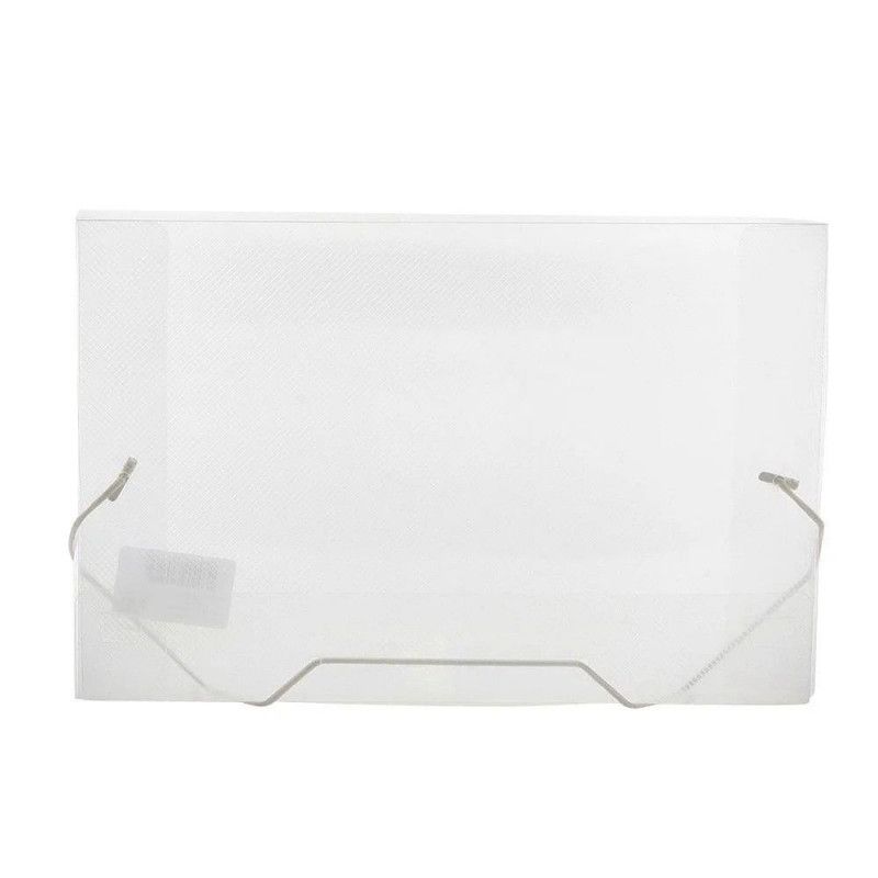 PASTA ABA ELASTICA PLASTICA 40MM SOFT TRANSPARENTE DAC - REF. 504TR - CAIXA COM 10 UNIDADES