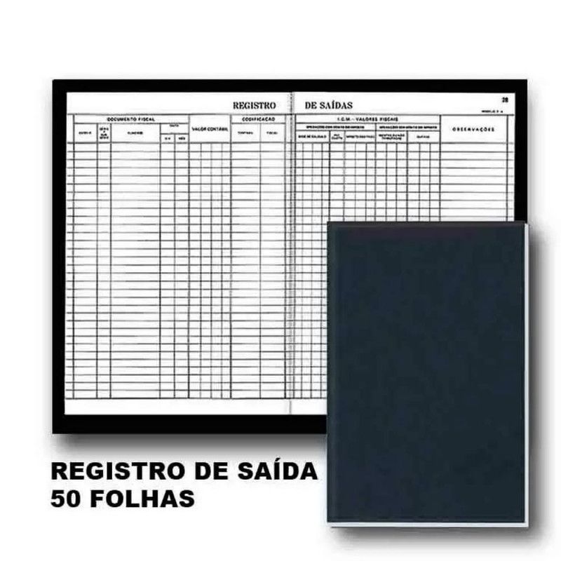 LIVRO REGISTRO SAIDA ICMS/IPI MOD 2A 50 FOLHAS S.D - REF. 5711 - 1 UNIDADE