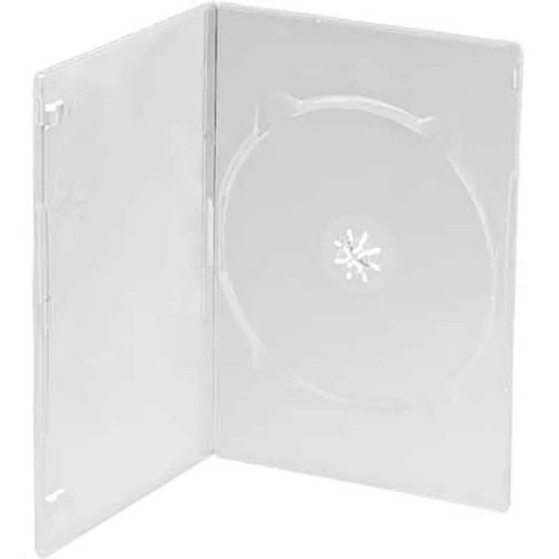 CAPA PARA DVD PLASTICO INCOLOR - CAIXA COM 100 UNIDADES