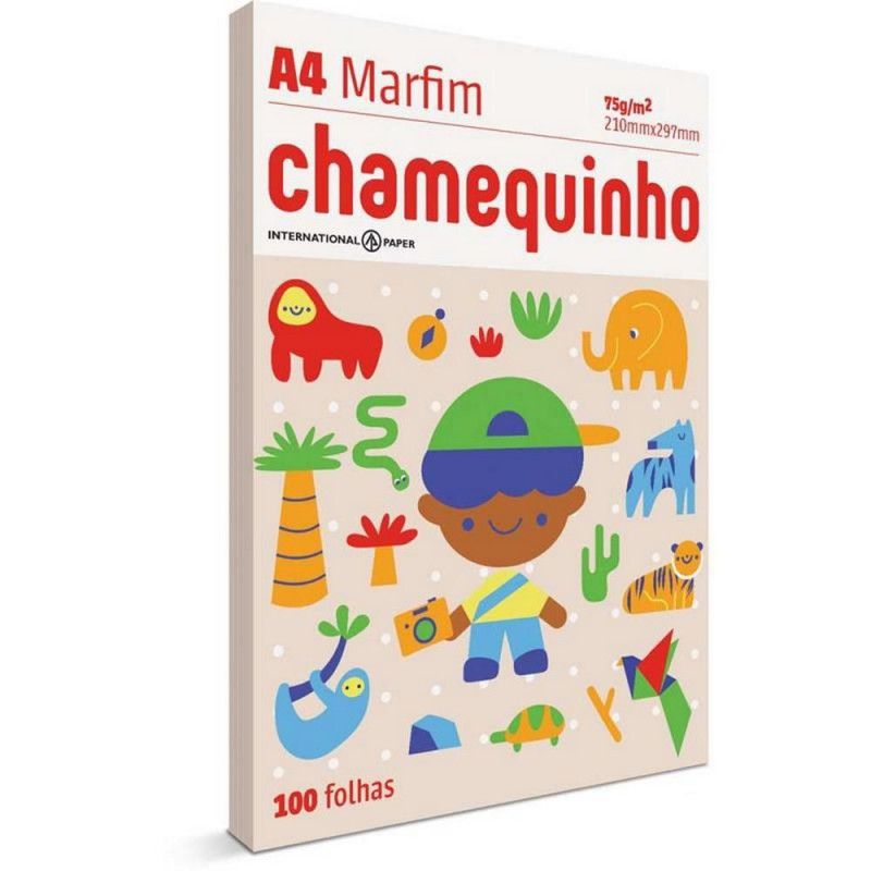 PAPEL SULFITE A4 100 FOLHAS MARFIM CHAMEQUINHO - CHAMEX MARFIM - 1 UNIDADE