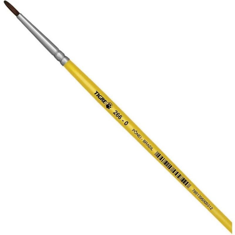 PINCEL REDONDO TIGRE - REF. 266-00 - PACOTE COM 12 UNIDADES