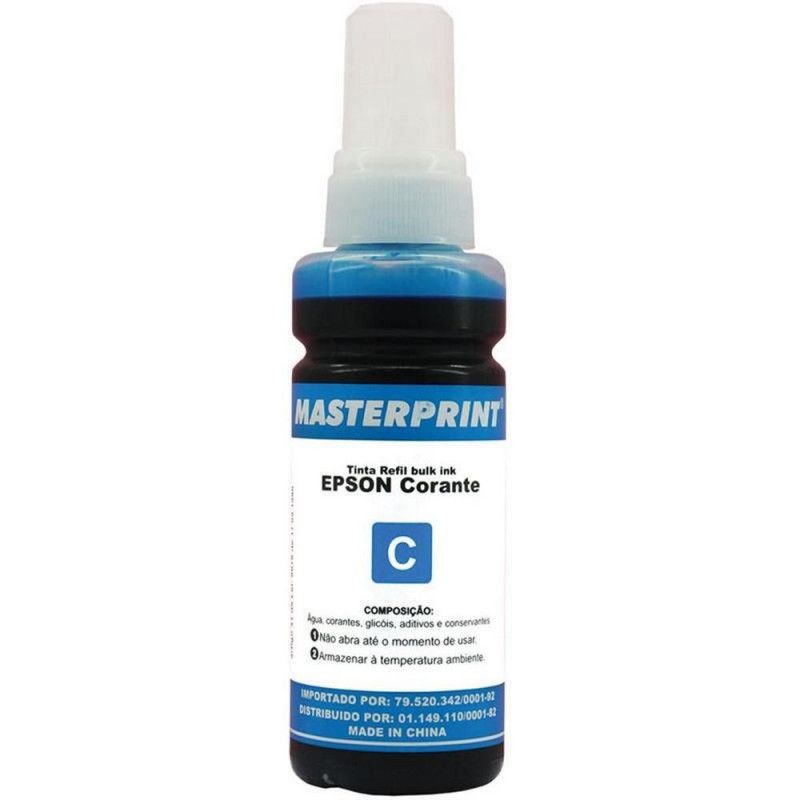 TINTA REFIL EPSON COMPATIVEL 100ML CIANO MASTERPRINT - REF. 664/673 - 1 UNIDADE