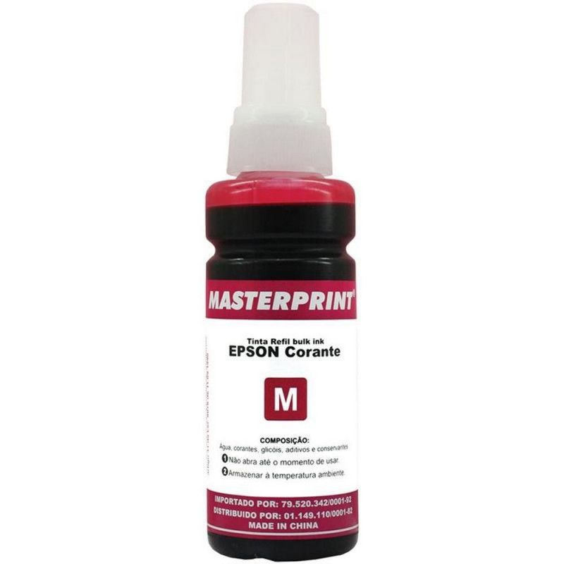 TINTA REFIL EPSON COMPATIVEL 100ML MAGENTA MASTERPRINT - REF. 664/673 - 1 UNIDADE