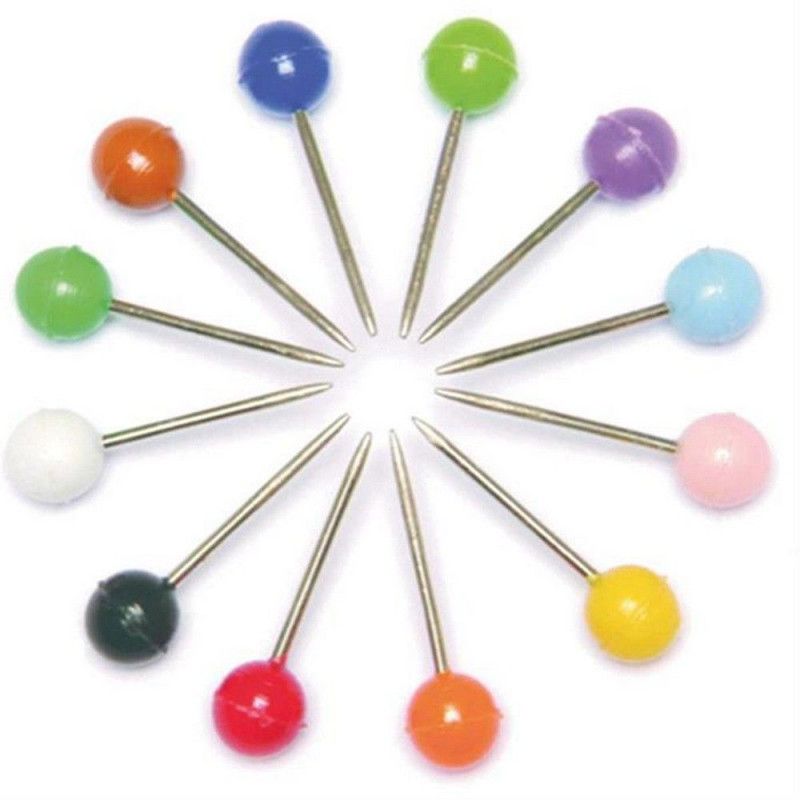 ALFINETE MAPA 6MM BOLA COM 50 UNIDADES BRW - 1 UNIDADE
