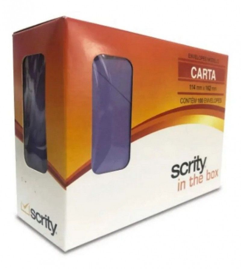 ENVELOPE CARTA 114X162MM LILAS SCRITY - REF. AMSTERDAN - CAIXA COM 100 UNIDADES