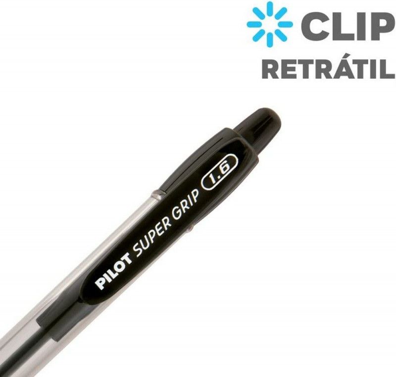 CANETA ESFEROGRAFICA 1.6 SUPER GRIP PRETO - REF. BPGP-10R - CAIXA COM 12 UNIDADES