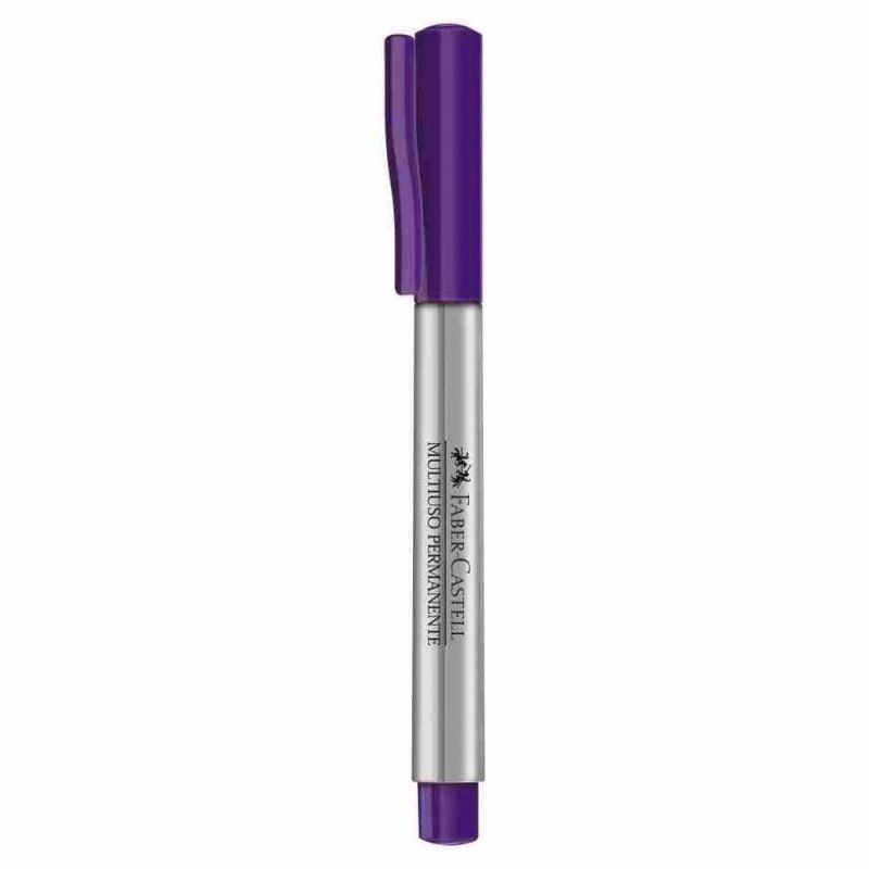 PINCEL MARCADOR PERMANENTE ROXO FABER-CASTELL - CAIXA COM 12 UNIDADES