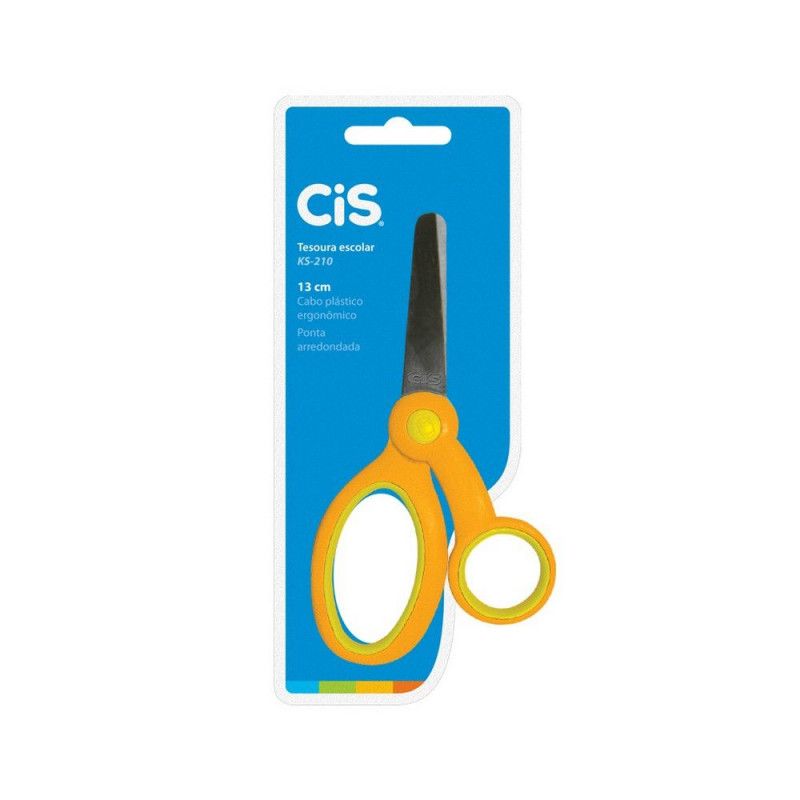 TESOURA ESCOLAR 13CM CONFORTIC - REF. KS-210 - CAIXA COM 12 UNIDADES