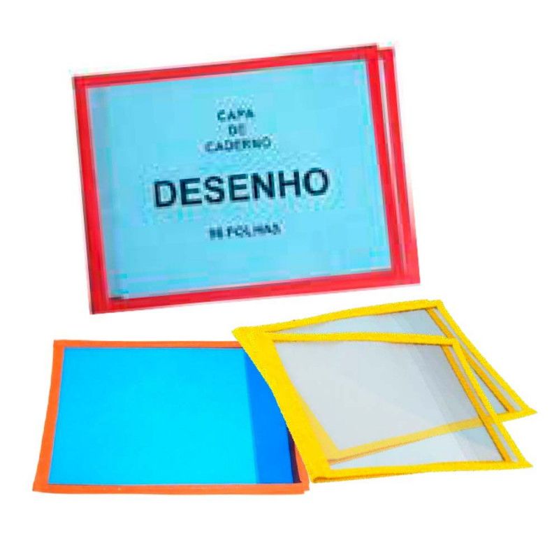 CAPA PARA CADERNO DE DESENHO BORDA COLORIDA PEQUENO GOODIE - PACOTE COM 25 UNIDADES