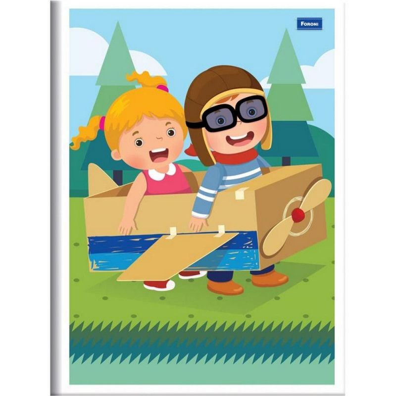 CADERNO BROCHURA 1/4 60 FOLHAS 8901 FORONI - REF. 8901 - PACOTE COM 10 UNIDADES