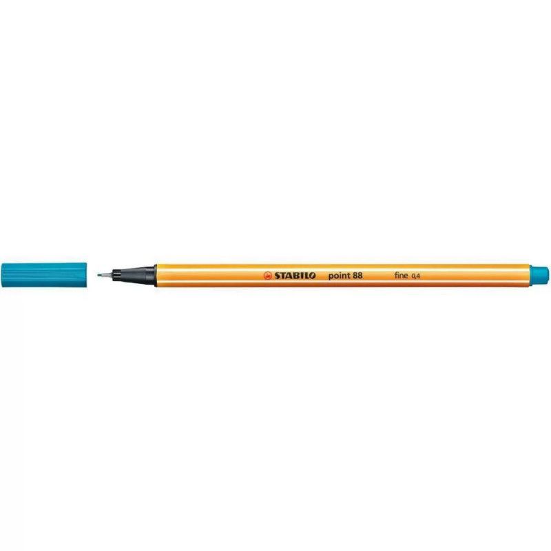 CANETA 0.4 STABILO POINT 88 AZUL TURQUESA 88/51 - REF. 88/51 - CAIXA COM 10 UNIDADES