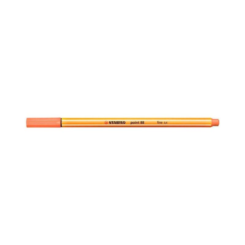 CANETA 0.4 STABILO POINT 88 SALMAO 88/26 - REF. 88/26 - CAIXA COM 10 UNIDADES