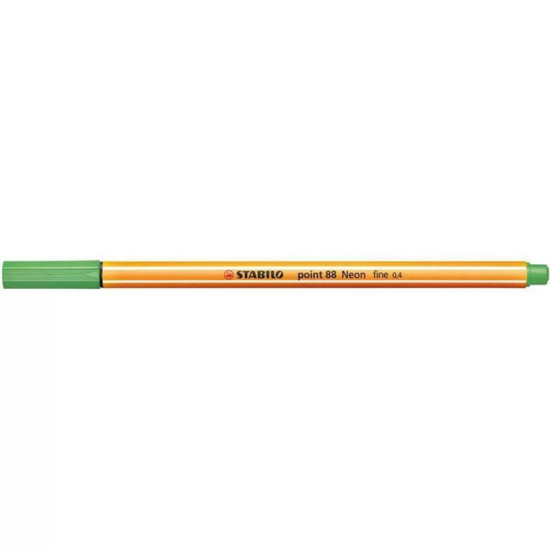 CANETA 0.4 STABILO POINT 88 VERDE NEON 88/033 - REF. 88/033 - CAIXA COM 10 UNIDADES