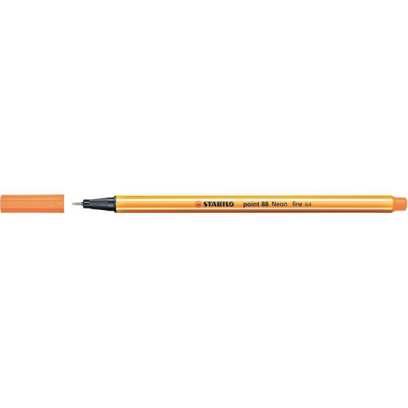 CANETA 0.4 STABILO POINT 88 LARANJA NEON 88/054  - REF. 88/054 - CAIXA COM 10 UNIDADES