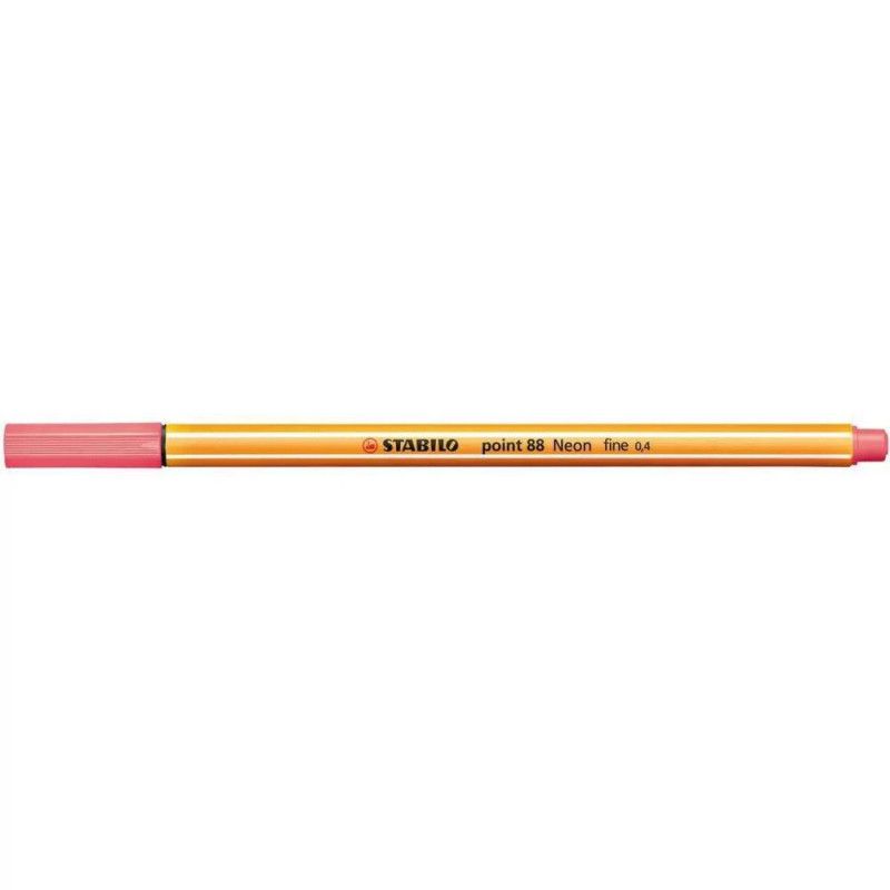 CANETA 0.4 STABILO POINT 88 VERMELHO NEON 88/040  - REF. 88/040 - CAIXA COM 10 UNIDADES