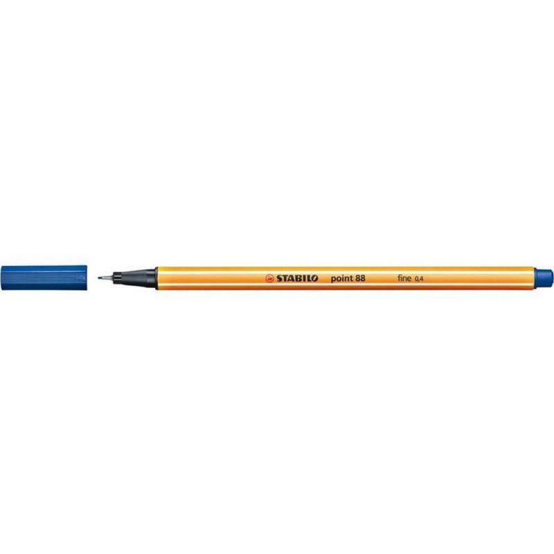 CANETA 0.4 STABILO POINT 88 AZUL ESCURO 88/41 - REF. 88/41 - CAIXA COM 10 UNIDADES