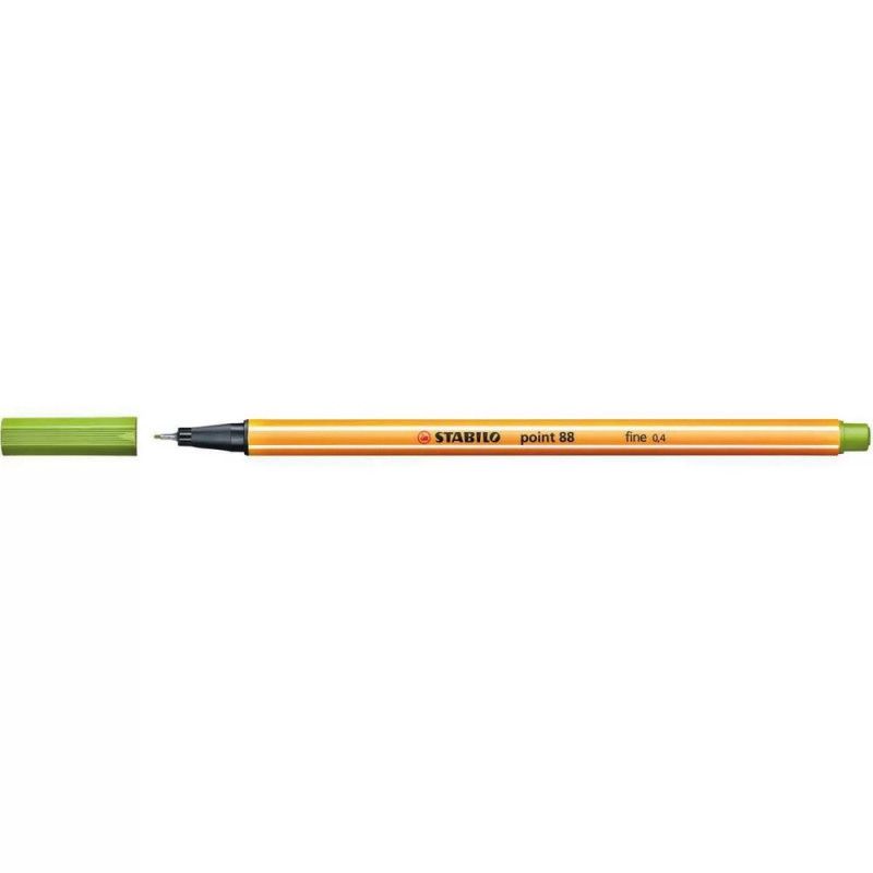 CANETA 0.4 STABILO POINT 88 MACA VERDE 88/33  - REF. 88/33 - CAIXA COM 10 UNIDADES