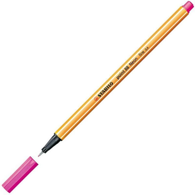 CANETA 0.4 STABILO POINT 88 ROSA NEON 88/056 - REF. 88/056 - CAIXA COM 10 UNIDADES