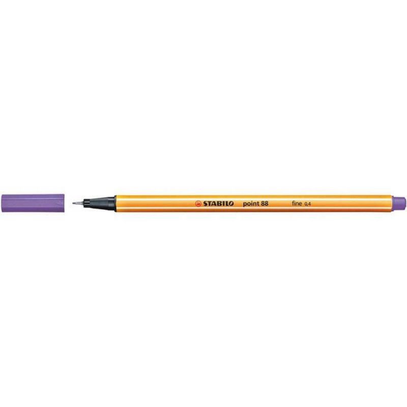 CANETA 0.4 STABILO POINT 88 VIOLETA 88/55 - REF. 88/55 - CAIXA COM 10 UNIDADES