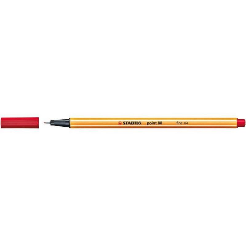 CANETA 0.4 STABILO POINT 88 VERMELHO 88/40 - REF. 88/40 - CAIXA COM 10 UNIDADES