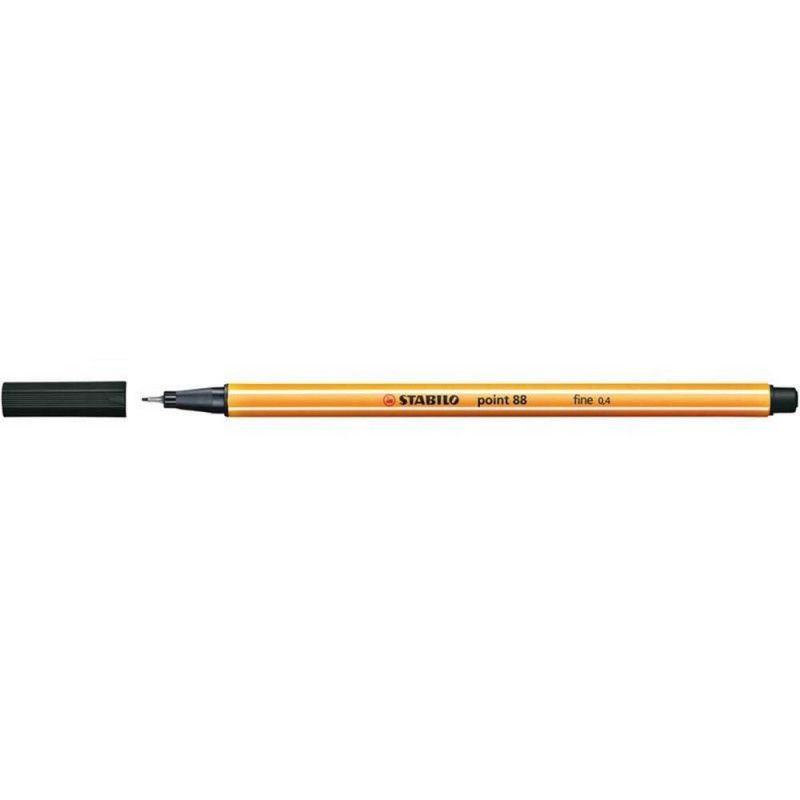 CANETA 0.4 STABILO POINT 88 PRETO 88/46 - REF. 88/46 - CAIXA COM 10 UNIDADES