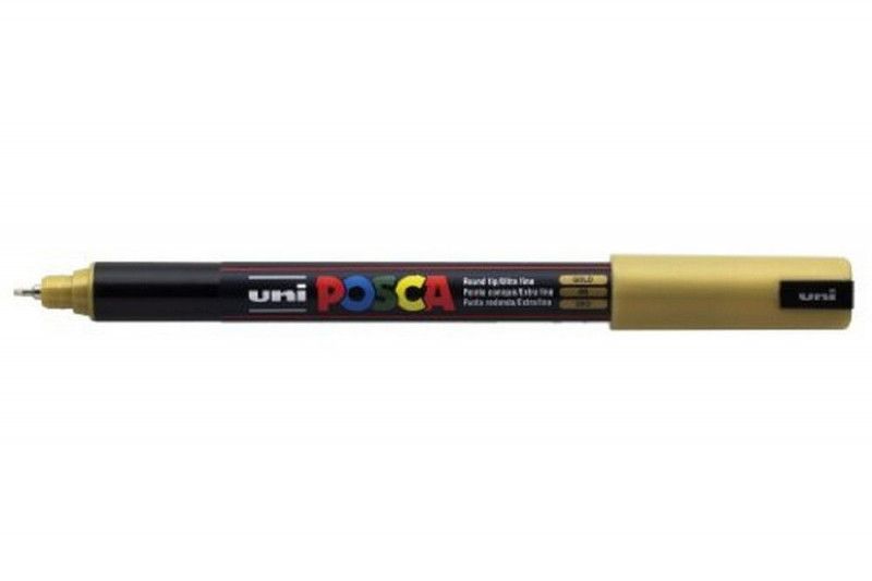CANETA 0.7MM UNI POSCA METALICA PC-1MR OURO - REF. PC-1MR - 1 UNIDADE