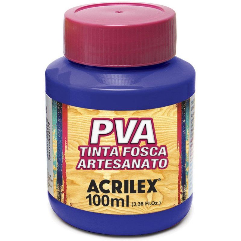 TINTA PVA 100ML FOSCA PARA ARTESANATO VIOLETA - REF. 516 - 1 UNIDADE