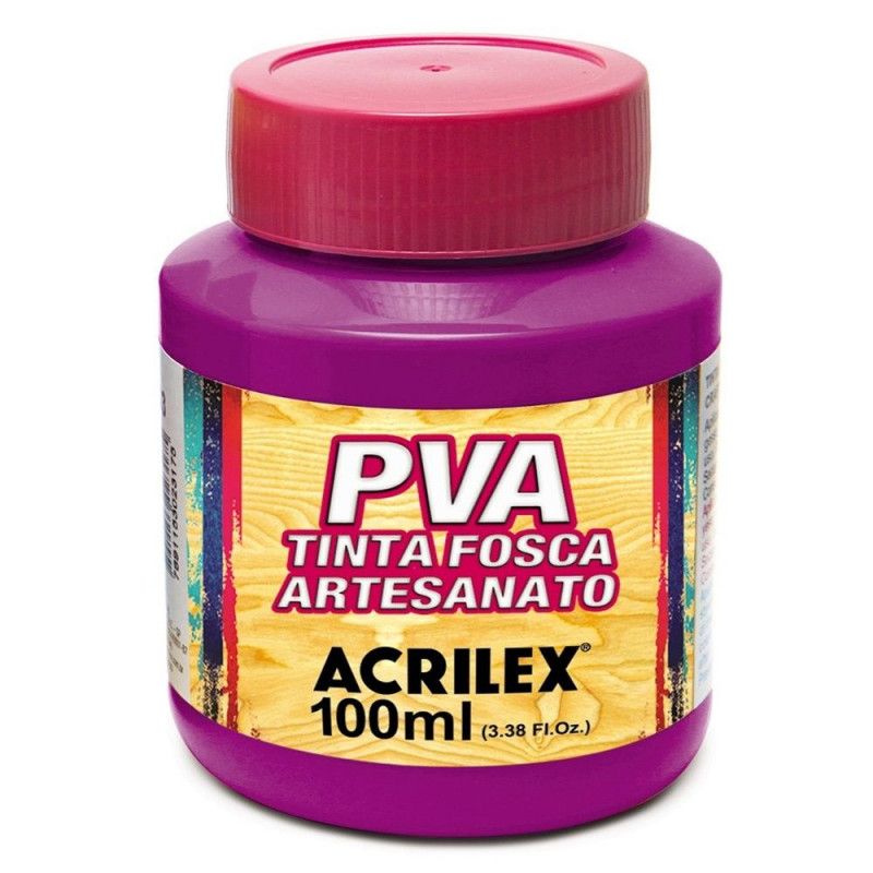 TINTA PVA 100ML FOSCA ARTESANATO MAGENTA ACRILEX - REF. 549 - 1 UNIDADE