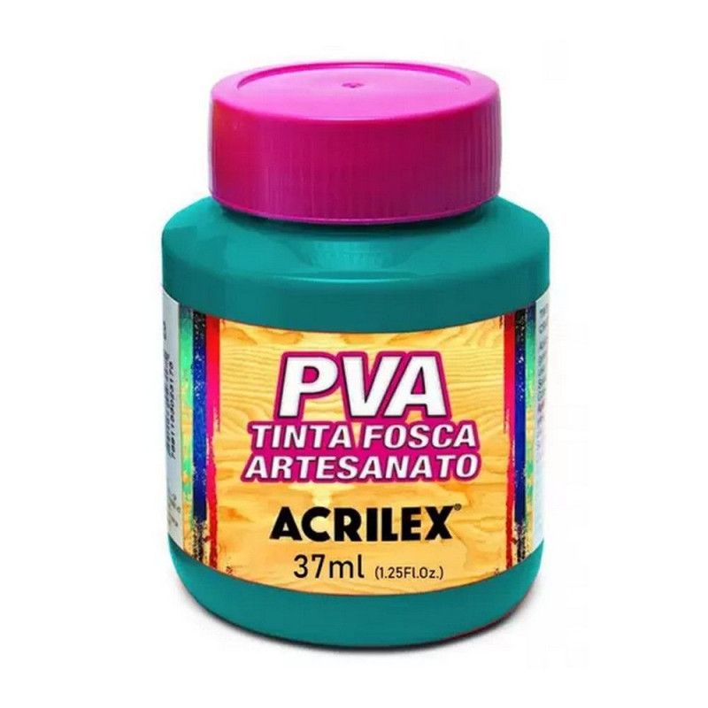 TINTA PVA 100ML FOSCA ARTESANATO VERDE VIVO - REF. 558 - CAIXA COM 6 UNIDADES