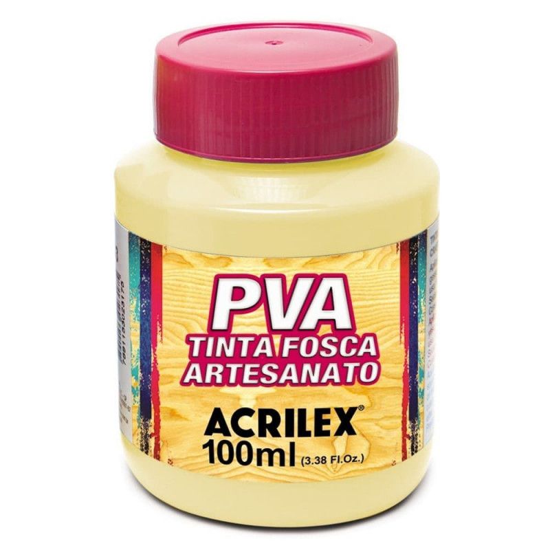 TINTA PVA 100ML FOSCA ARTESANATO PALHA ACRILEX - REF. 834 - 1 UNIDADE