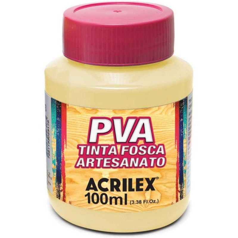 TINTA PVA 100ML FOSCA PARA ARTESANATO PALHA  - REF. 834 - PACOTE COM 6 UNIDADES