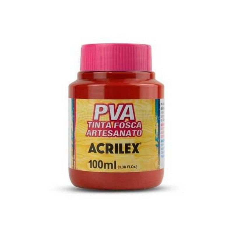 TINTA PVA 100ML FOSCA ARTESANATO VERMELHO ESCARLATE - REF. 508 - 1 UNIDADE