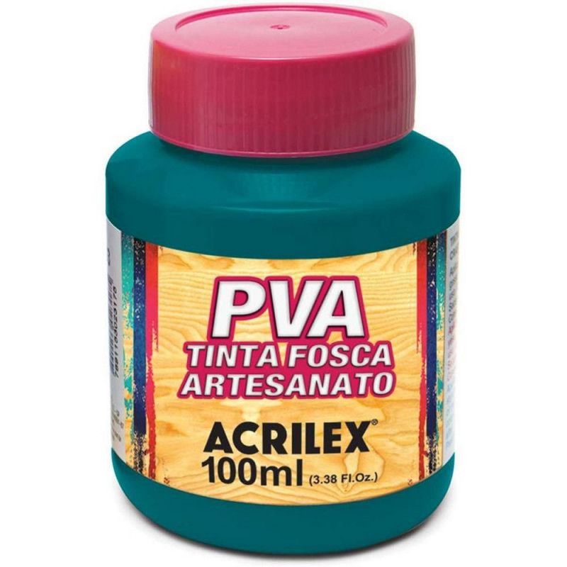 TINTA PVA 100ML FOSCA PARA ARTESANATO VERDE BANDEIRA - REF. 511 - PACOTE COM 6 UNIDADES