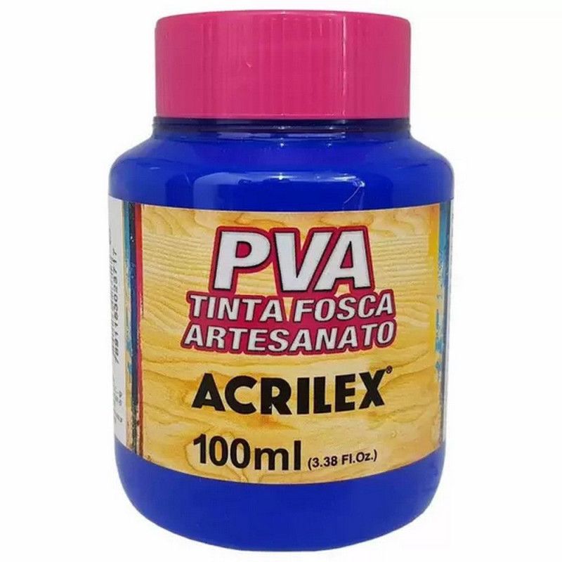 TINTA PVA 100ML FOSCA ARTESANATO AZUL ULTRAMAR - REF. 543 - 1 UNIDADE