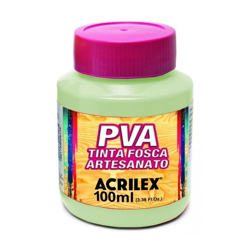 TINTA PVA 100ML FOSCA ARTESANATO VERDE PRIMAVERA ACRILEX - REF. 820 - 1 UNIDADE