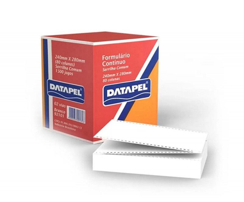 FORMULARIO CONTINUO 2 VIAS 1500 JOGOS 92101 DATAPEL - REF. 92101 - 1 UNIDADE