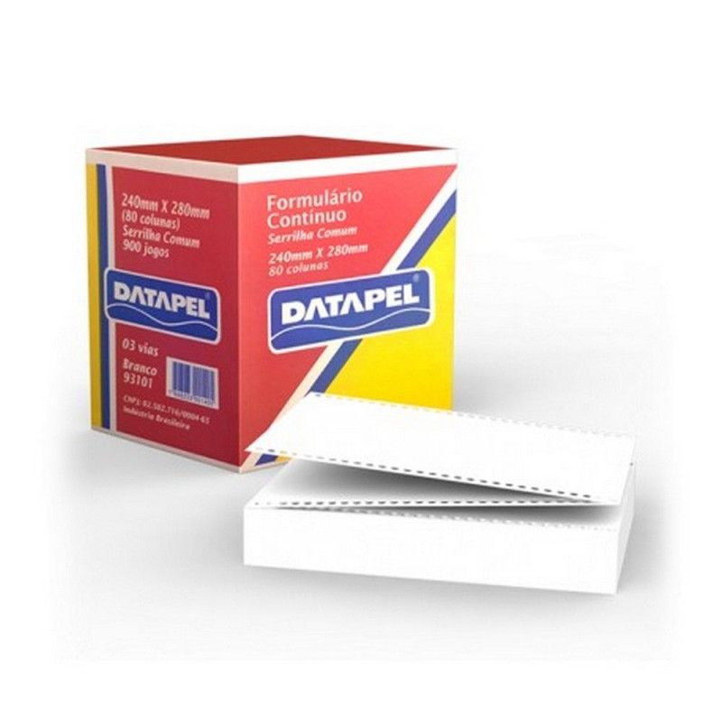 FORMULARIO CONTINUO 3 VIAS 900 JOGOS 93101 DATAPEL - REF. 93101 - 1 UNIDADE