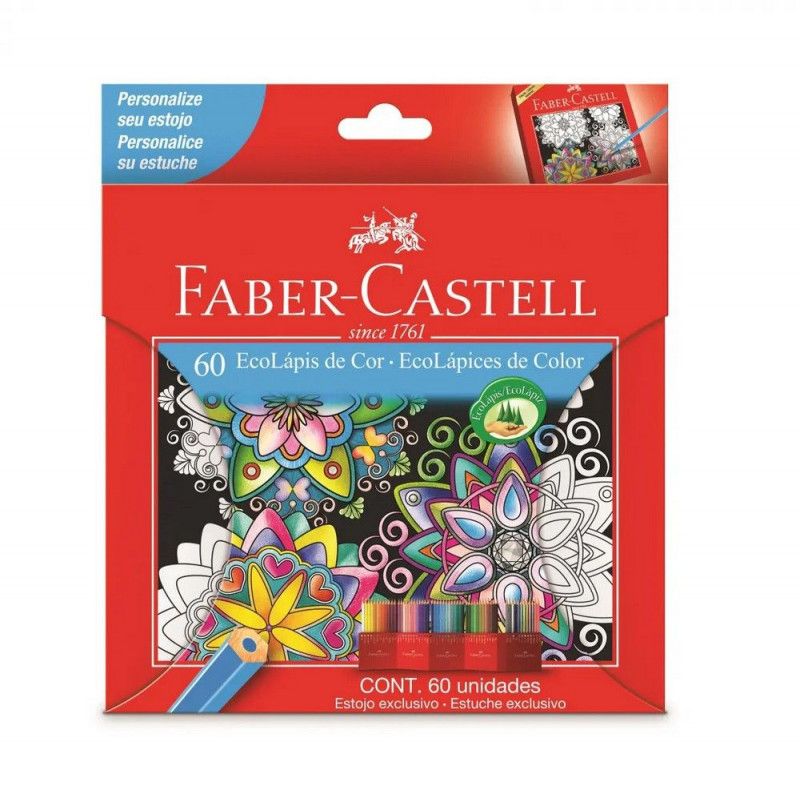 LAPIS 60 CORES FABER-CASTELL - REF. 120160G - PACOTE COM 3 UNIDADES