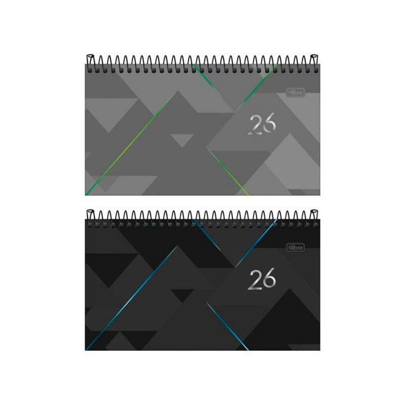 AGENDA ESPIRAL SPOT SEMANAL BOLSO M2 TILIBRA 2026 - REF. 141887 - PACOTE COM 5 UNIDADES SORTIDAS
