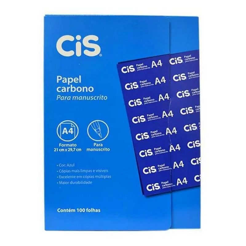 CARBONO AZUL PAPEL CIS - REF. 302.200 - CAIXA COM 100 UNIDADES