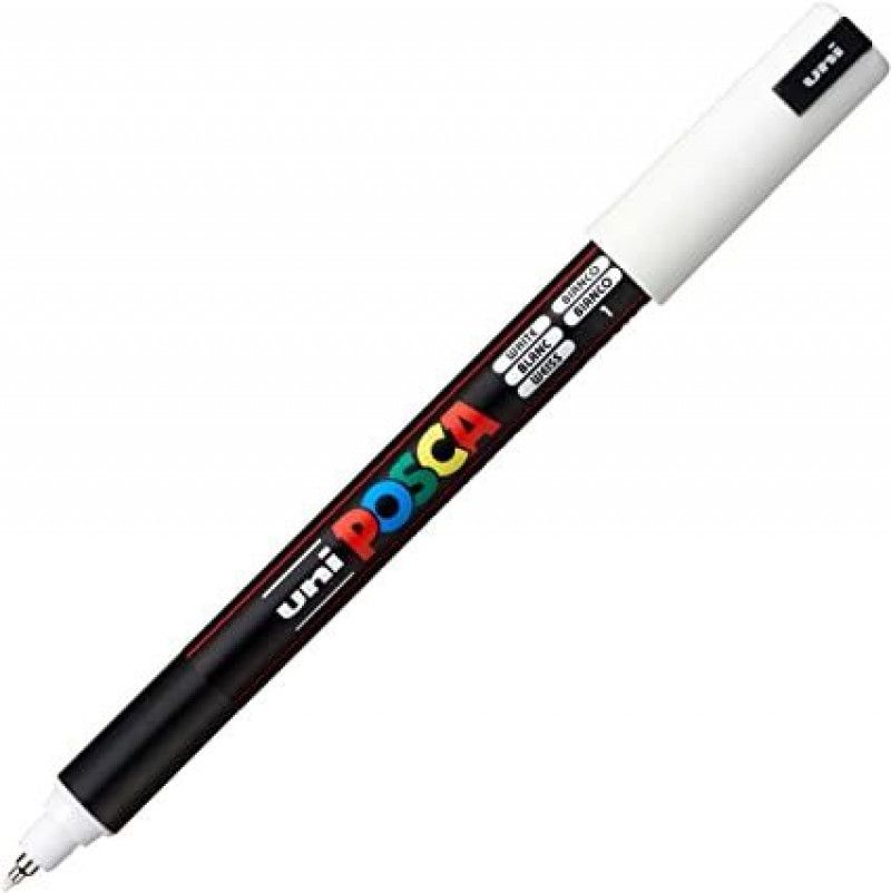 CANETA UNI POSCA EXTRA FINA PC-1M BRANCO - REF. PC-1M - 1 UNIDADE