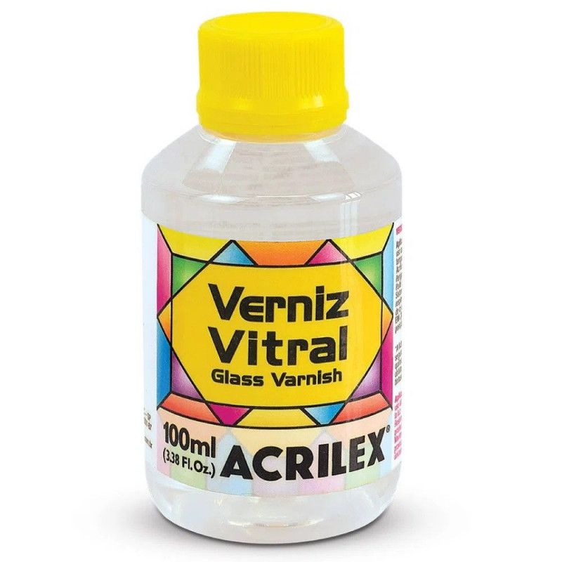 VERNIZ VITRAL 100ML ACRILEX - CAIXA COM 6 UNIDADES
