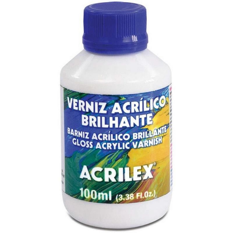 VERNIZ ACRILICO BRILHANTE 100ML ACRILEX - PACOTE COM 6 UNIDADES