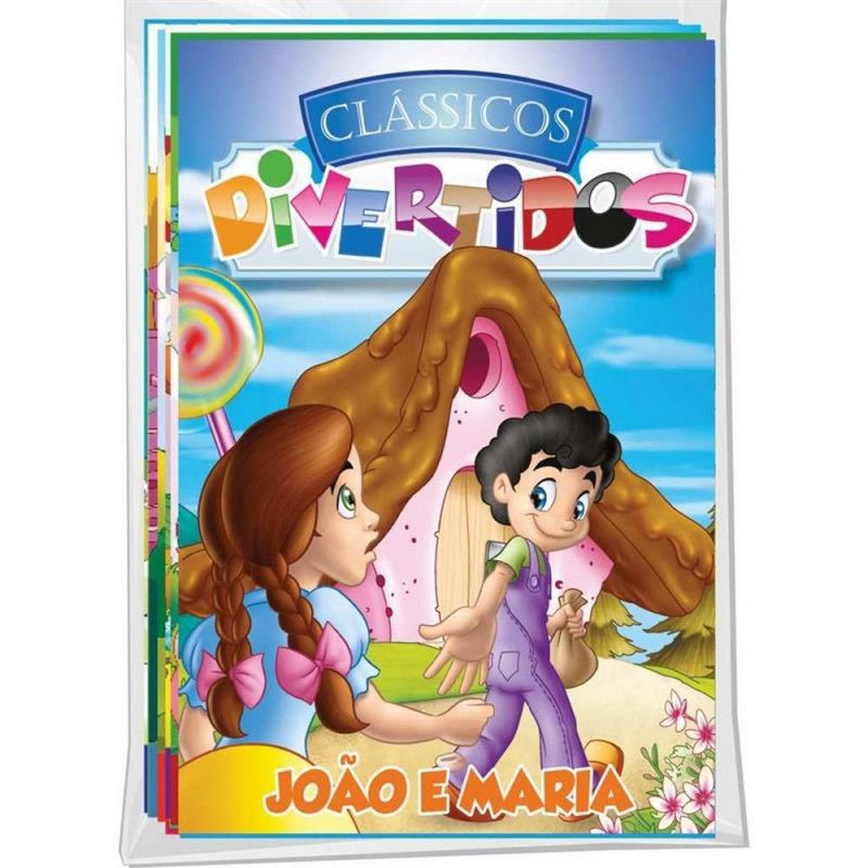 LIVRO DE HISTORIA INFANTIL CLASSICOS DIVERTIDOS BICHO ESPERTO - REF. 3082-7 - PACOTE COM 8 UNIDADES